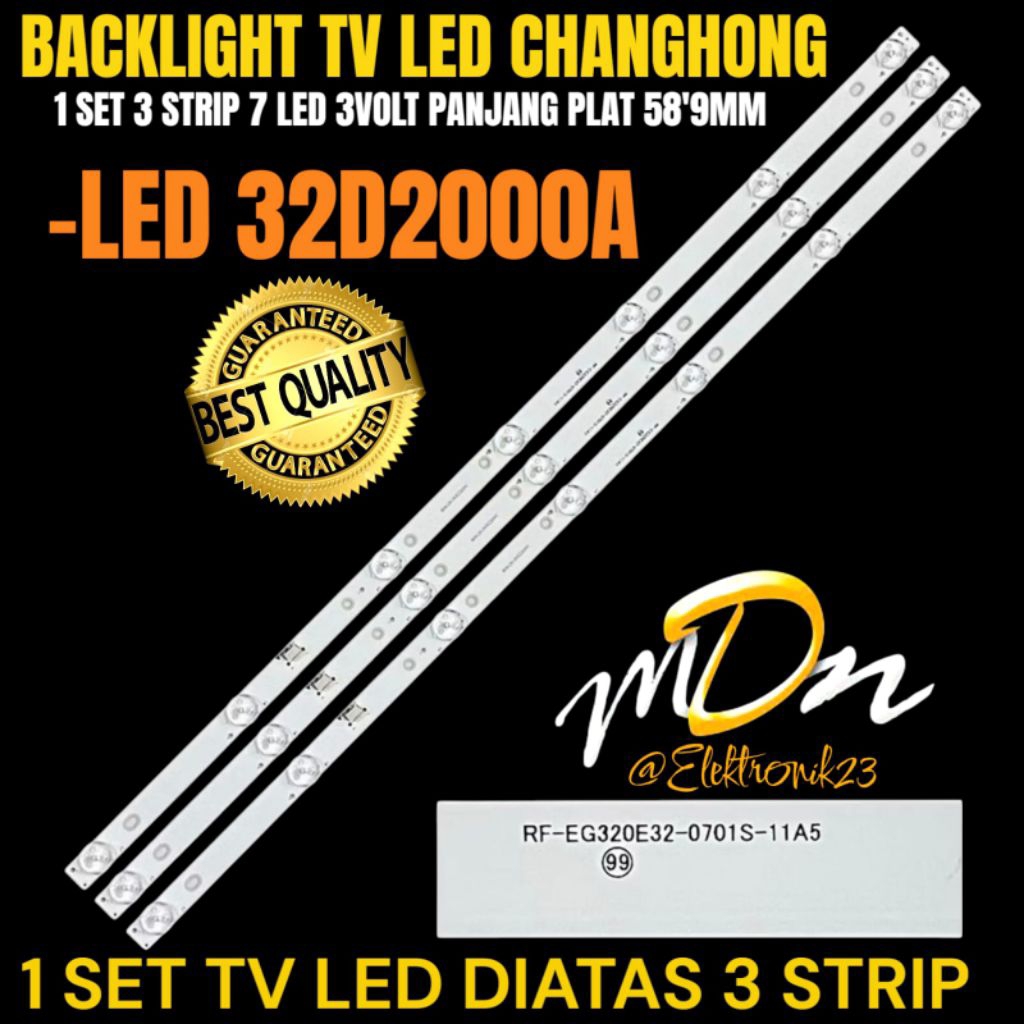 Jual BACKLIGHT TV LED CHANGHONG 32 INCH LED 32D2000A BACKLIGHT TV ...