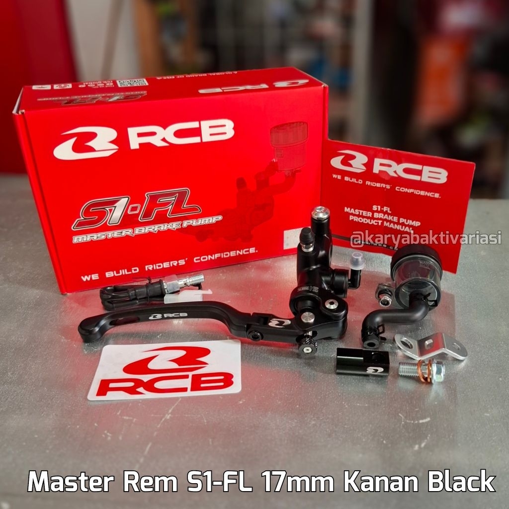 Jual MASTER REM RCB S1 FL 14MM, 17MM KANAN HITAM ORIGINAL | Shopee ...