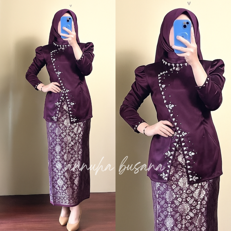 Jual TERMURAH - INARA ROK SONGKET One Set Special Burgundy Mahogany ...