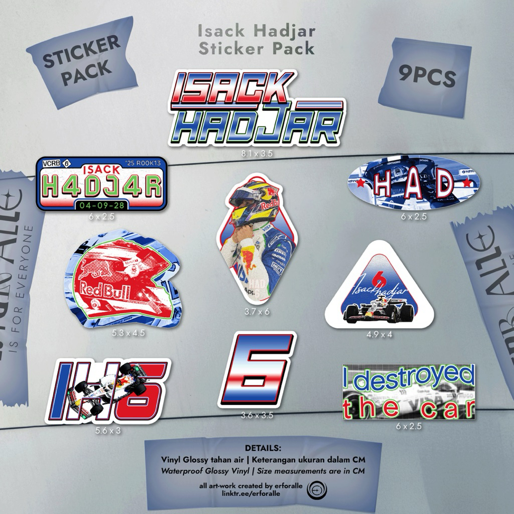 Jual Isack Hadjar Sticker Pack [9Pcs Glossy Laminated] | Shopee Indonesia