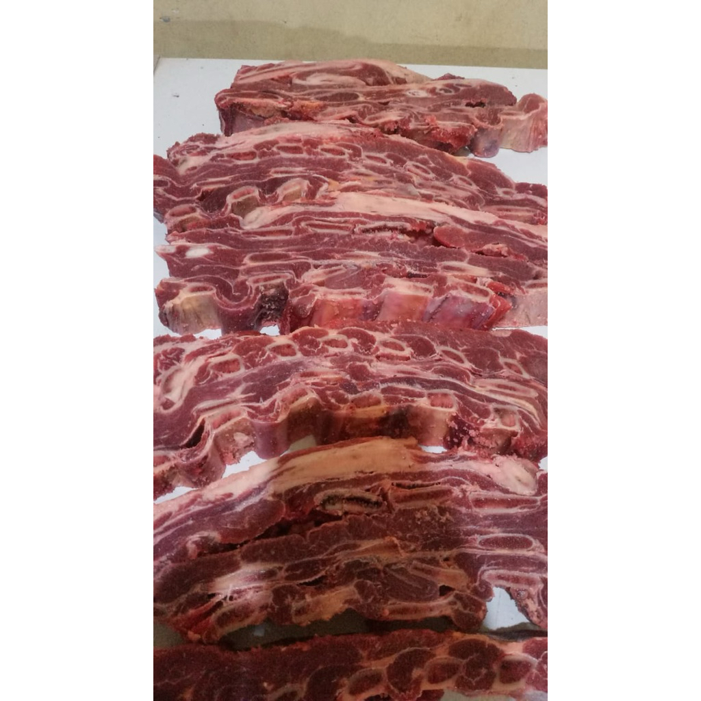 Jual iga sapi / short beef ribs rack/ iga sapi tebal daging 1kg ...