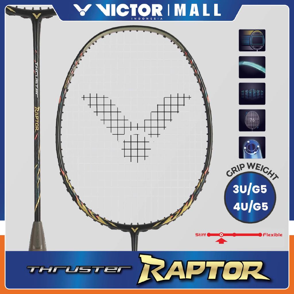 Jual Raket Badminton Victor Thruster Raptor C / TK-Raptor Black ...