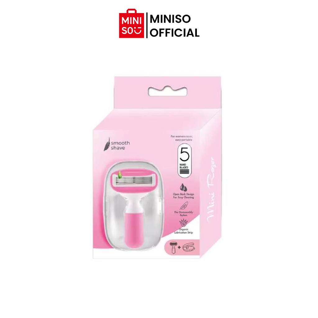 Jual MINISO Alat Cukur Wanita Mini Dengan 5 Mata Pisau Dilengkapi Case ...