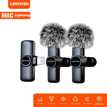 LUXIAN LENTIVEN Wireless Microphone Mic Wireless Clip On Microphone Mikrofon Lavalier HP Plug