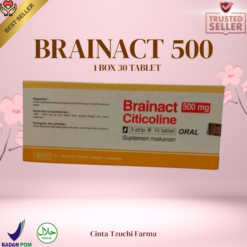 Jual Vitamin Brainact 500 MG Box Isi 30 Tablet Suplemen | Shopee Indonesia