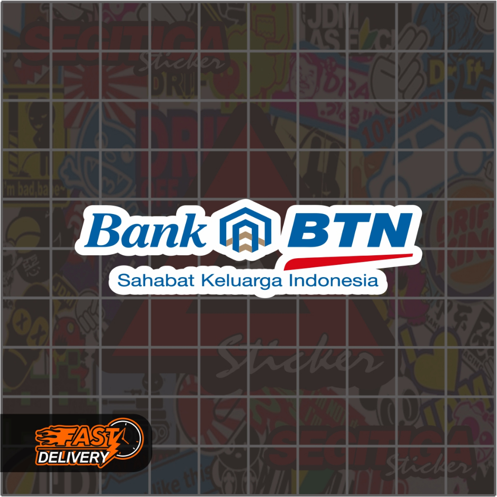 Jual Sticker Bank di Indonesia BTN Ukuran 7 x 2 Cm | Shopee Indonesia