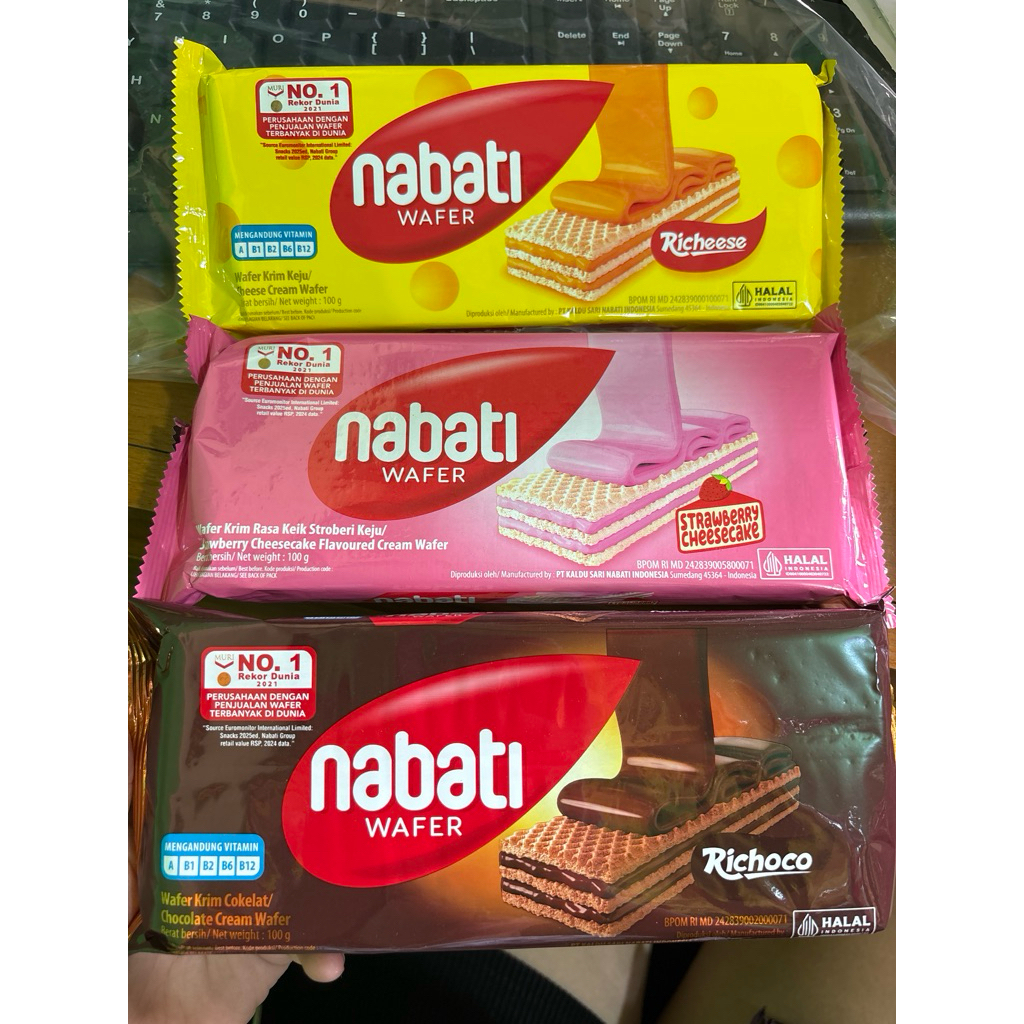 Jual nabati wafer varian rasa 100gr (grosir) | Shopee Indonesia
