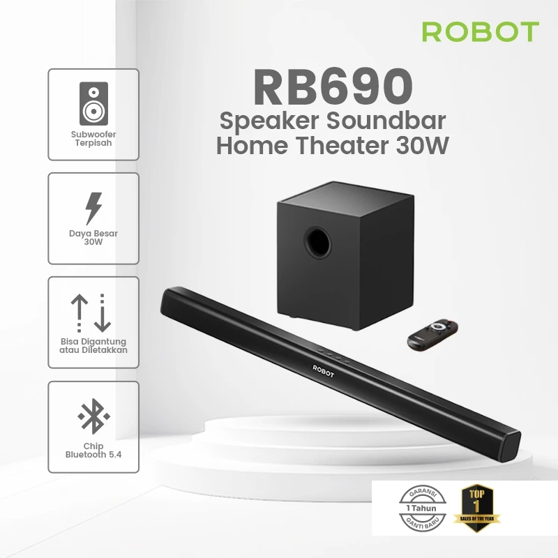 Jual ROBOT RB690 Speaker Soundbar TV Home Theater Bluetooth 5.4 ...