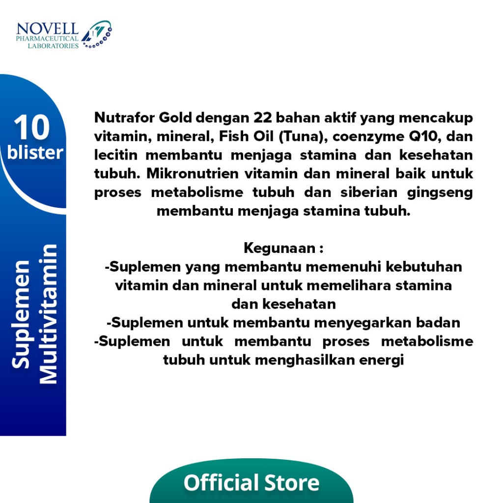Jual Nutrafor Gold - Suplementasi Vitamin dan Mineral | Shopee Indonesia