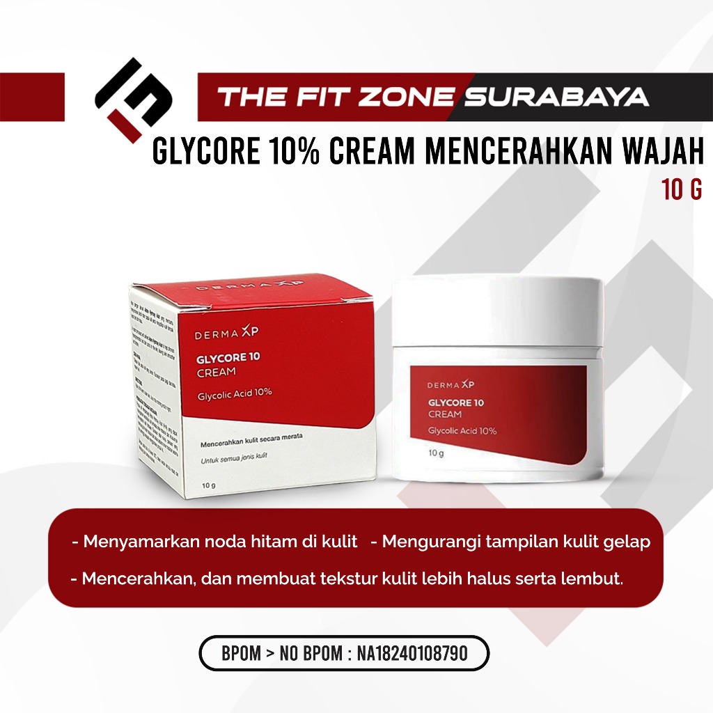 Jual DERMA XP Glycore 10 Cream Glycolic Acid 10% Kemasan 10 Gram Menyamarkan Noda Hitam Pada Kulit | Shopee Indonesia