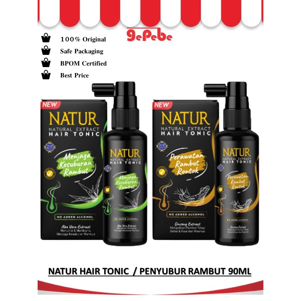 Jual Natur Hair Tonic / Penyubur Rambut 90ml | Shopee Indonesia