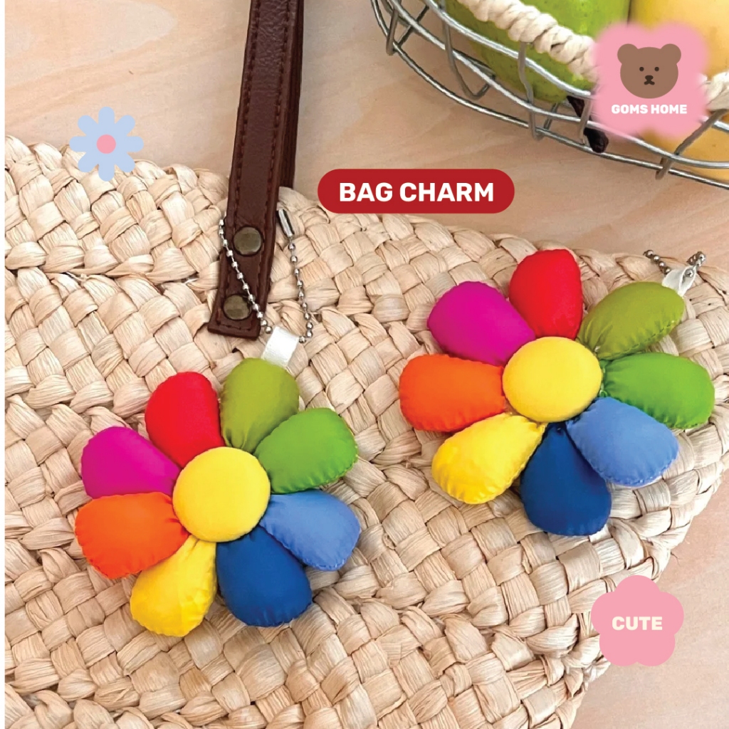 Jual Colorful Flower Keychain Gantungan Kunci Bunga Bewarna Pelangi ...