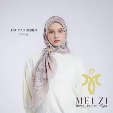 Melziscarf (FATIMAH SERIES) Premium Scraf Motif Voal Square Hijab Segi Empat Motif By MELZI