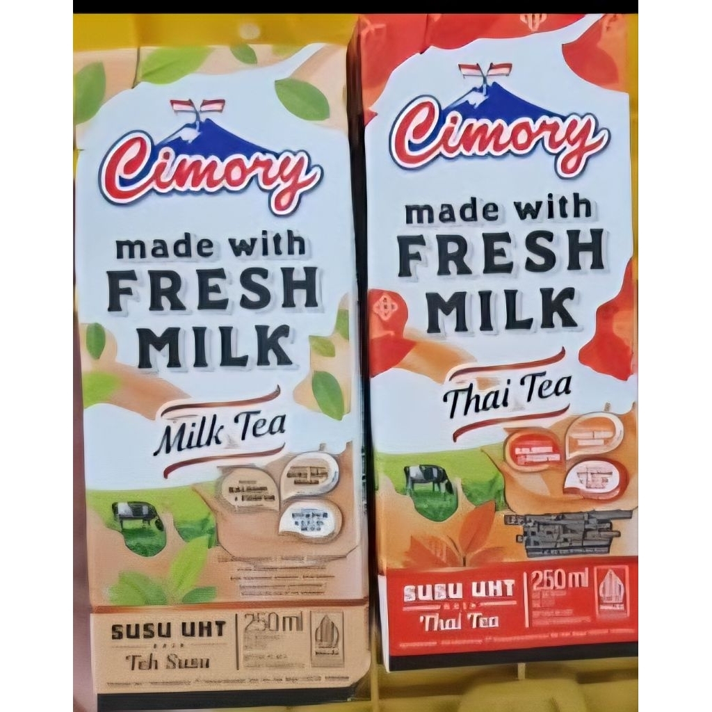 Jual Cimory Susu Uht Rasa Milk Tea&Thai tea 250ml - 1 Kotak | Shopee ...