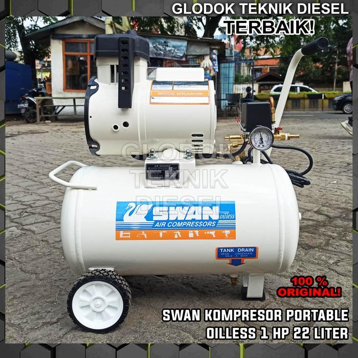 Jual SWAN Kompresor Oilless 1 HP 22 Liter Silent DR 175 22 L Oil Less ...