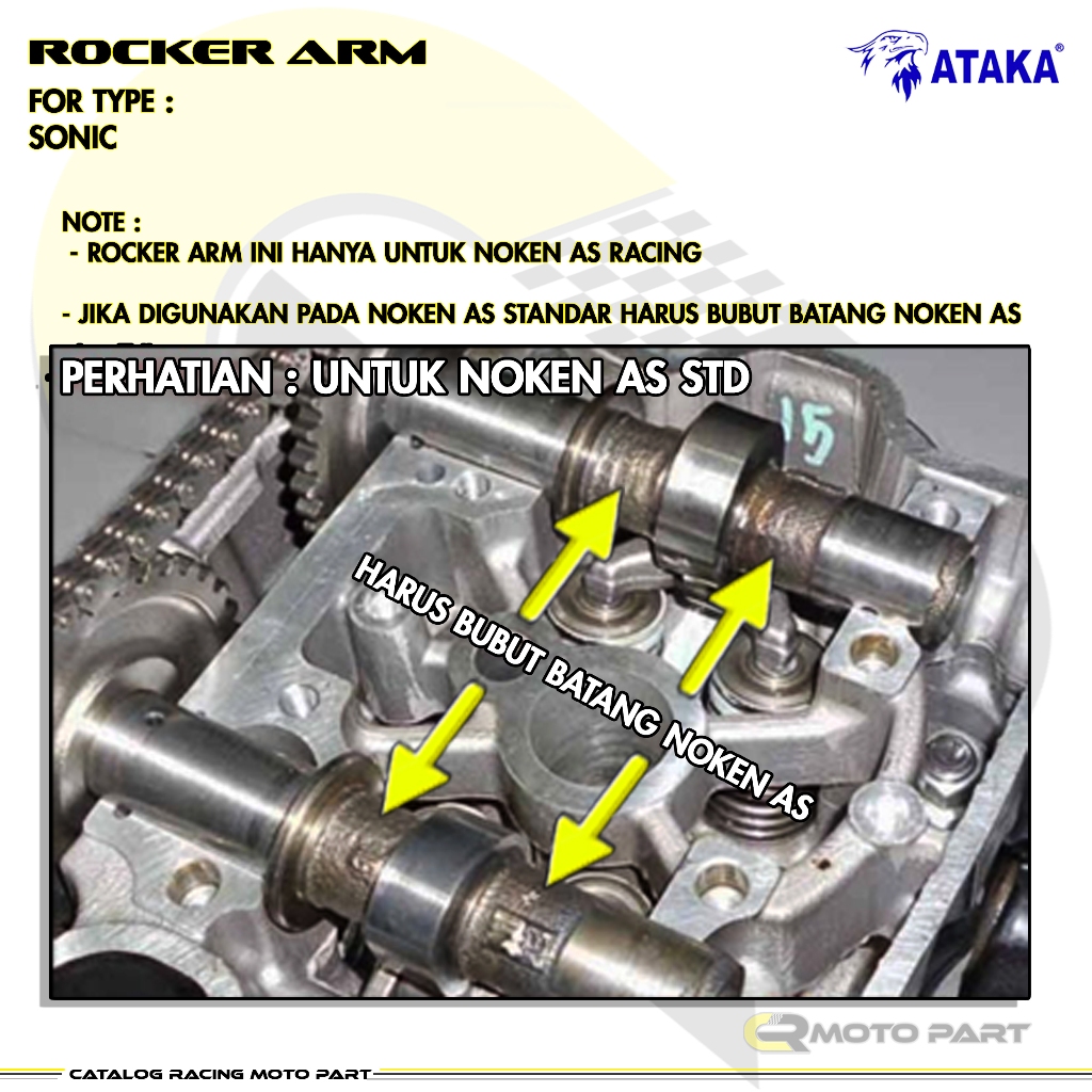 Jual ATAKA RACING Pelatuk Klep RRA Rocker Arm Sonic K56 CBR 150 LED CB ...