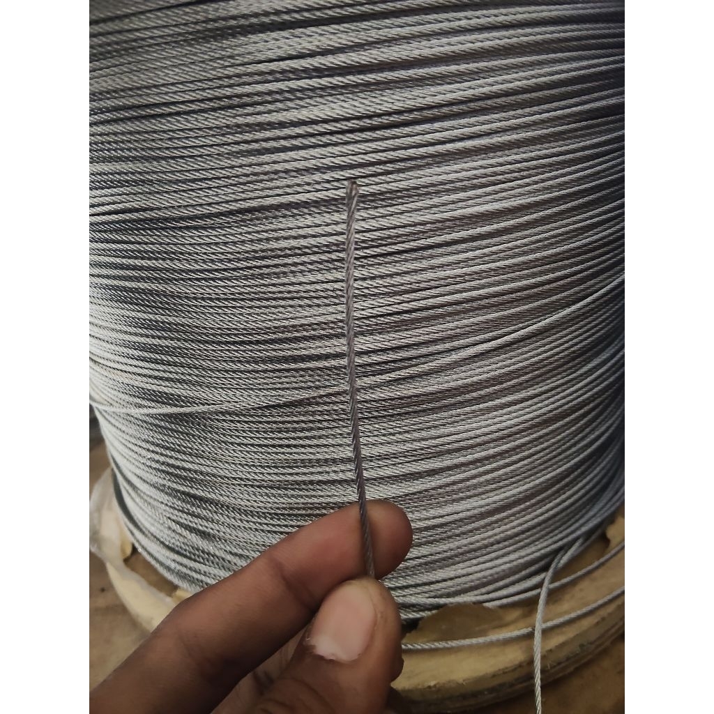 Jual Kawat Seling Baja Galvanis Ukuran 1,5MM (Per Meter atau Jual ...