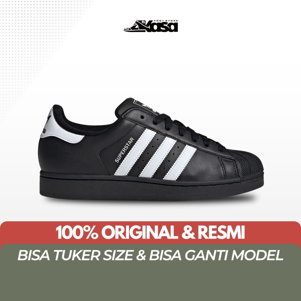 Jual Sepatu Sneakers Unisex Superstar Core Black Striped White
