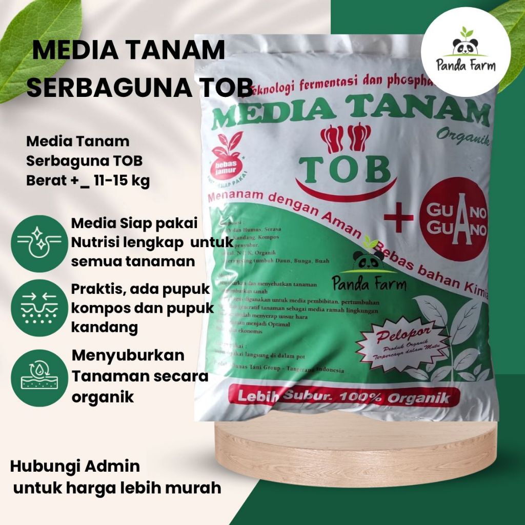 Media Tanam TOB High Quality 100% Organik Menyuburkan Tanaman