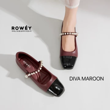 Rowey Sepatu Wanita Flat Shoes Mewah Sepatu Flat Ballerina Korea Feby