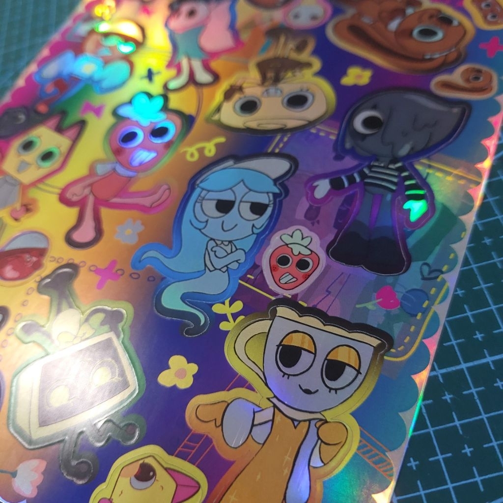 Jual 25 pcs 1 lembar Sticker hologram Dandy's World stiker hologram ...