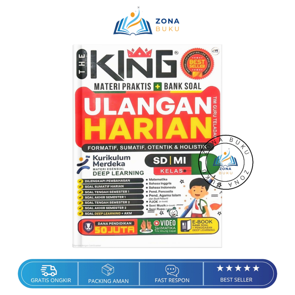 Jual Buku The King Ulangan Harian Kelas 1 SD MI New Update Deep ...