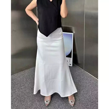 ROK Satin Silk Mermaid Skirt BKK Duyung Korean Style