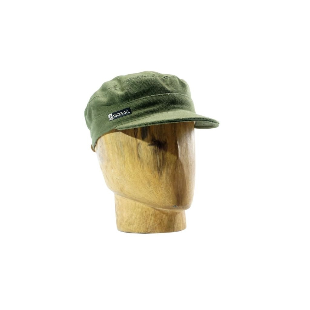 Jual TUCKWOLL Topi Komando Cap Canvas Green Army Military Leather Belt ...