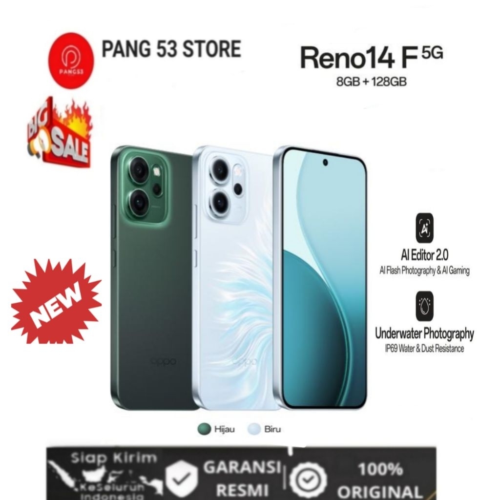 Jual OPPO RENO 14F 5G 12/512GB Original Garansi Resmi | Shopee Indonesia