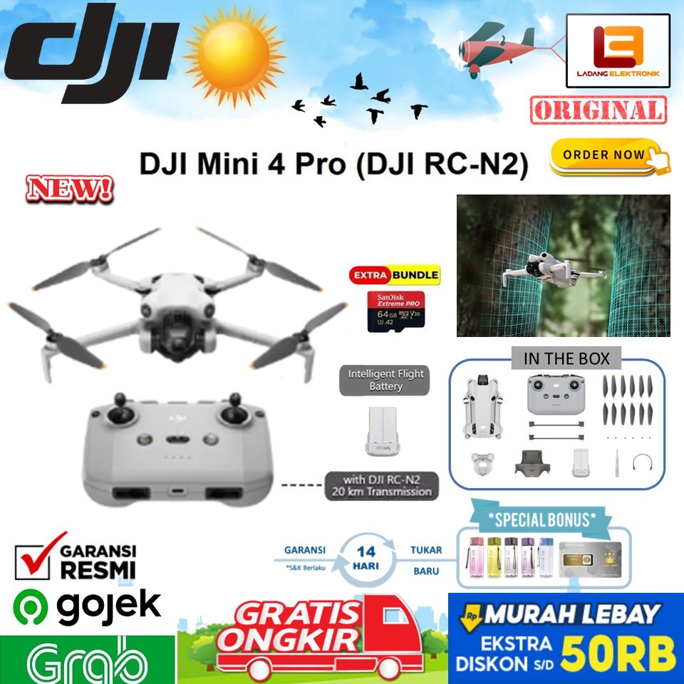 Jual DJI Mini 4 Pro Drone with RC-N2 Controller Camera Drone - ORIGINAL ...