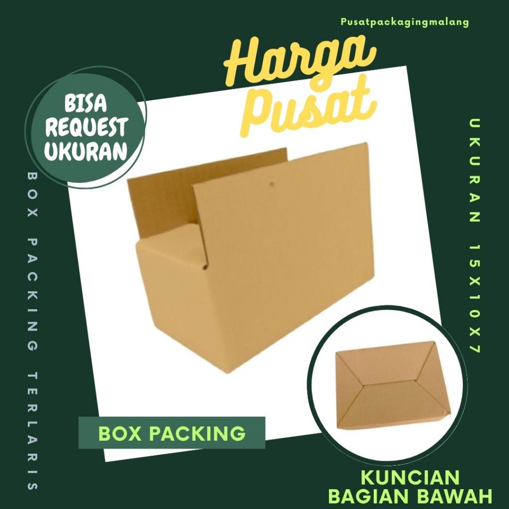 Jual Kardus 15x10x7 Box Packing A0 Dus Jamu Kotak Kemasan Souvenir Obat ...