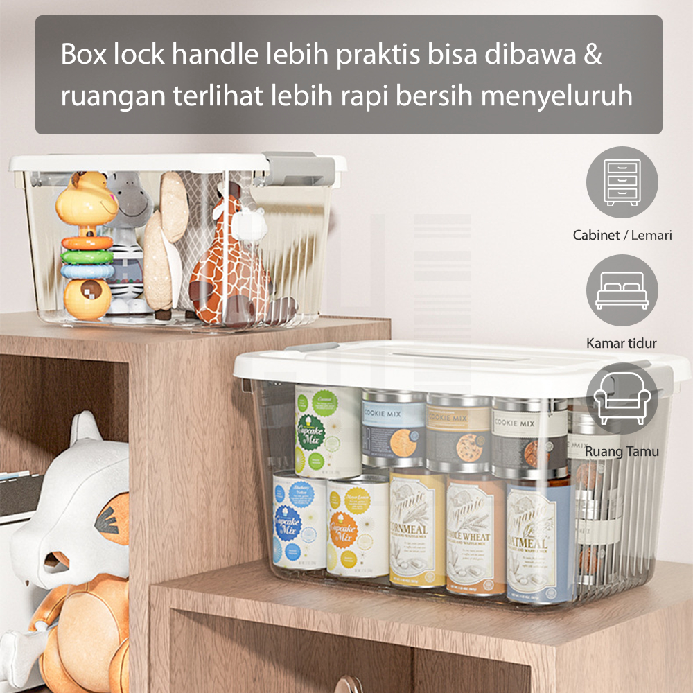Jual Hugo Houseware Container Box Set 4 Pcs Storage Box Organizer ...