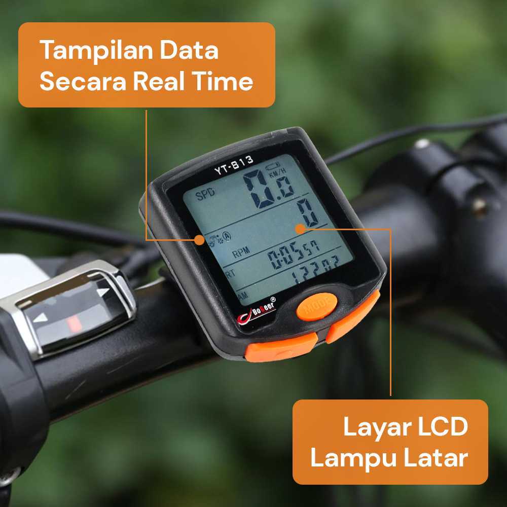 Jual Speedometer Sepeda Wireless Odometer LED Waterproof Bike Speed ...