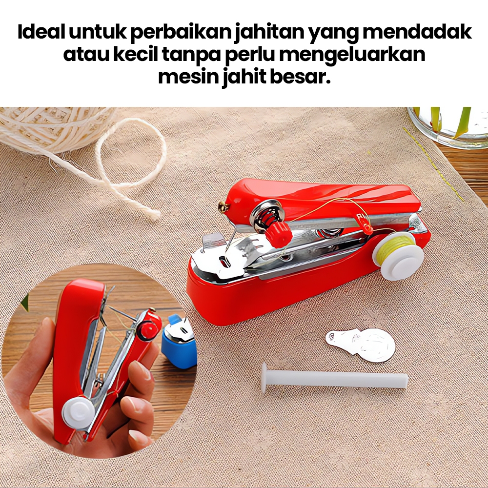 Jual Alat Mesin Jahit Tangan Mini Stapless Baju Celana Kain Sewing ...