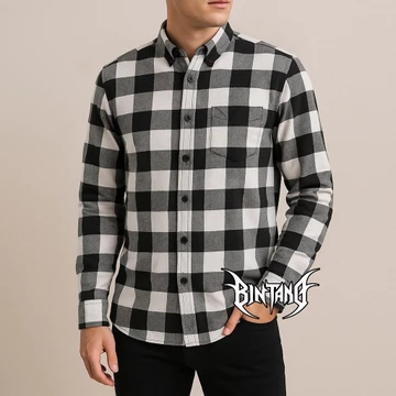 Kemeja Flanel Lengan Panjang Bahan Import Berkualitas Premium