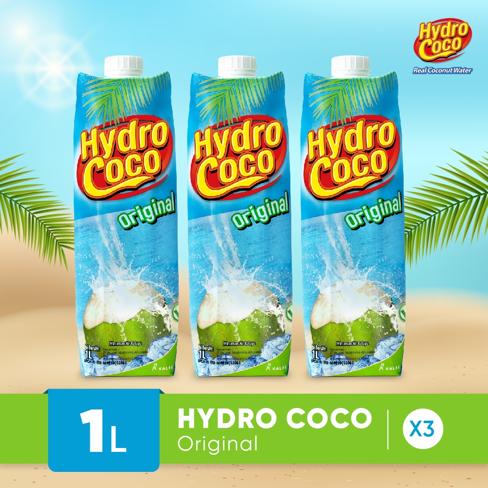Jual Hydro Coco Kemasan 1 Liter - Isi 3 pcs | Shopee Indonesia