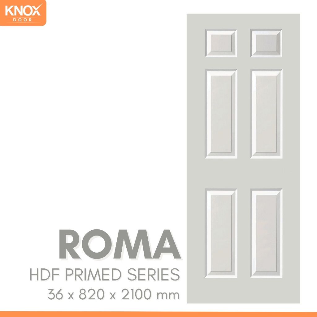 Jual PINTU HDF CAT DASAR PUTIH | KNOX DOOR PRIMED SERIES | MODEL ROMA l ...