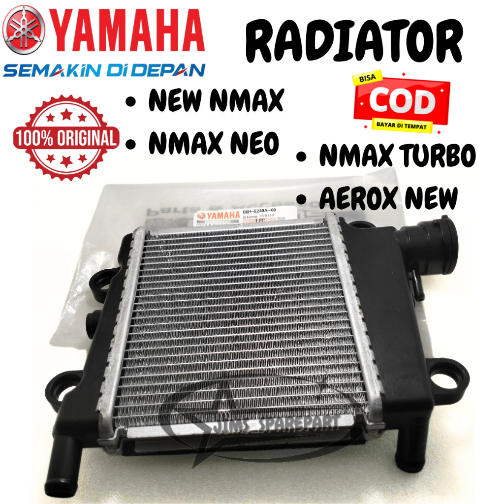 Jual RADIATOR YAMAHA B6H NEW BARU NMAX NEO TURBO AEROX COOLANT ASSY ...