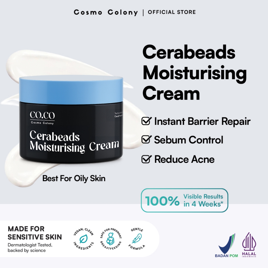 Jual Cosmo Colony Moisturizer CO.CO Cerabeads Moisturising Cream 30g ...