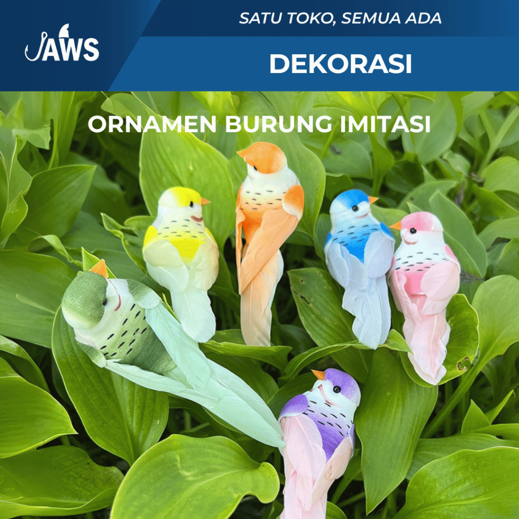 Miniatur Burung Imitasi Realistis untuk Dekorasi Rumah Indah dan Unik Hiasan