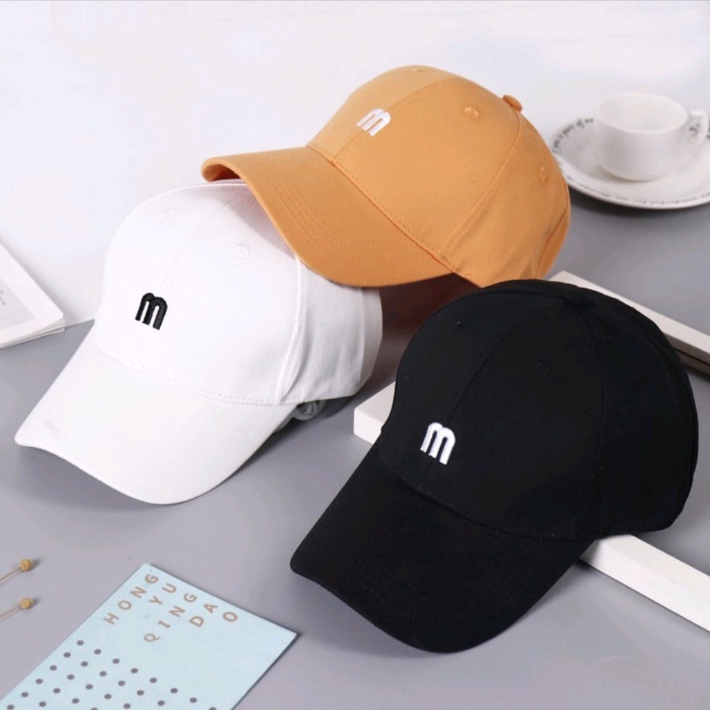 Jual [COMELA] TOPI BASEBALL PRIA WANITA DEWASA BORDIR HURUF M TOPI ...