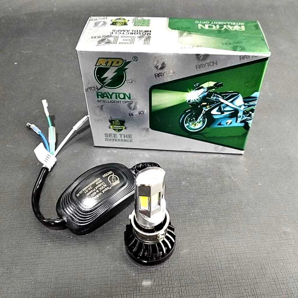 LAMPU LED MOTOR RTD 6 SISI 100% ORIGINAL  AC DC + KIPAS BOHLAM DOP LAMPU DEPAN UTAMA LED RTD ORI M02E 6 TITIK