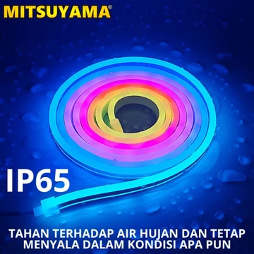 Mitsuyama Ms 443 Paket Lampu Neon Flex Running Led Remote 5M Rgb Lampu Warna Warni Led Running
