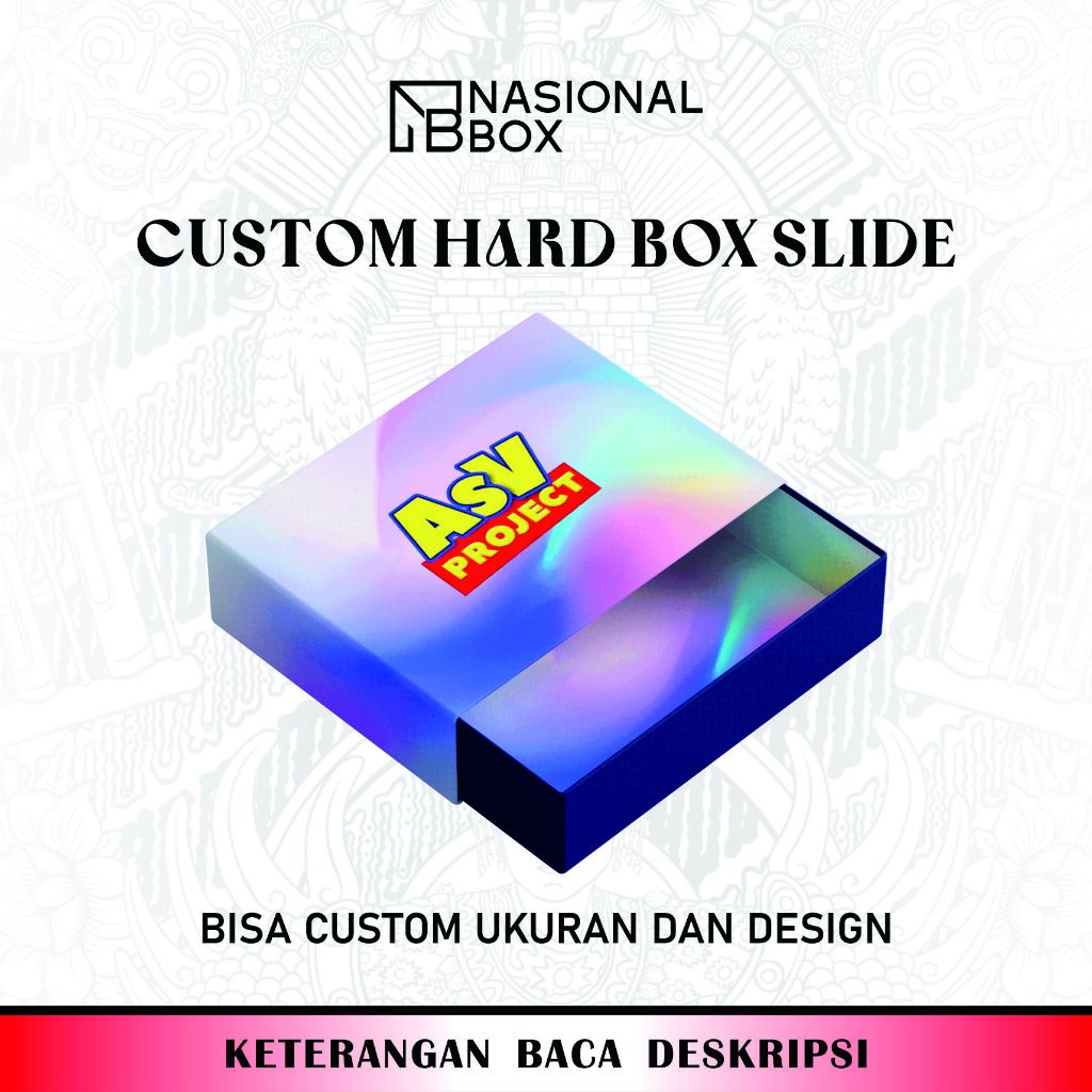 Jual Cetak Box Hardbox Gift Hampers Model Slide / Sliding Custom Design ...