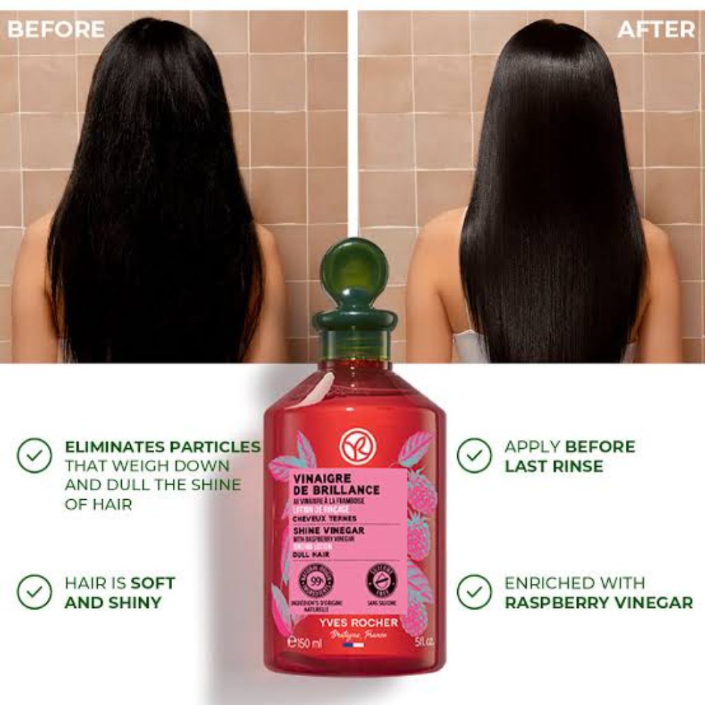 Jual YVES ROCHER RASPBERRY RINSING VINEGAR | Shopee Indonesia