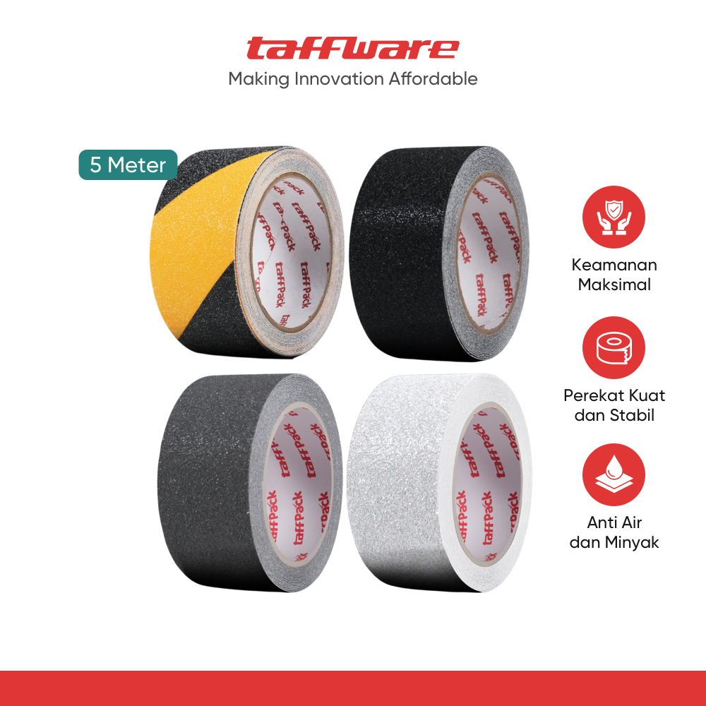 Jual TaffPACK Lakban Tape Safety Grip Anti Slip Strong Traction 5Mx5cm ...