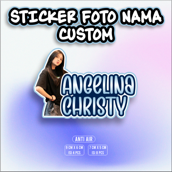 Jual Sticker Foto Nama Custom Bisa Custom Nama Custom Foto | Shopee ...