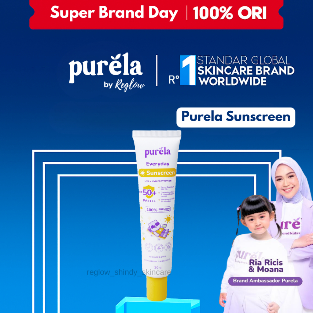 Jual Purela Everyday Sunscreen 30gr SPF 50+ PA++++ Membantu Menjaga ...