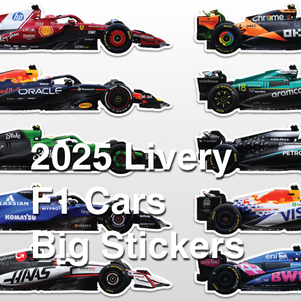 Jual F1 Cars Livery Big Stickers Formula 1 Vinyl Glossy - Ferrari ...