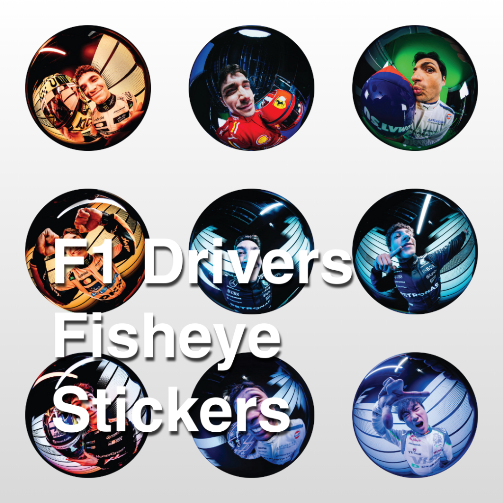 Jual F1 Drivers Fisheye Vinyl Sticker Formula 1 - Leclerc, Sainz ...